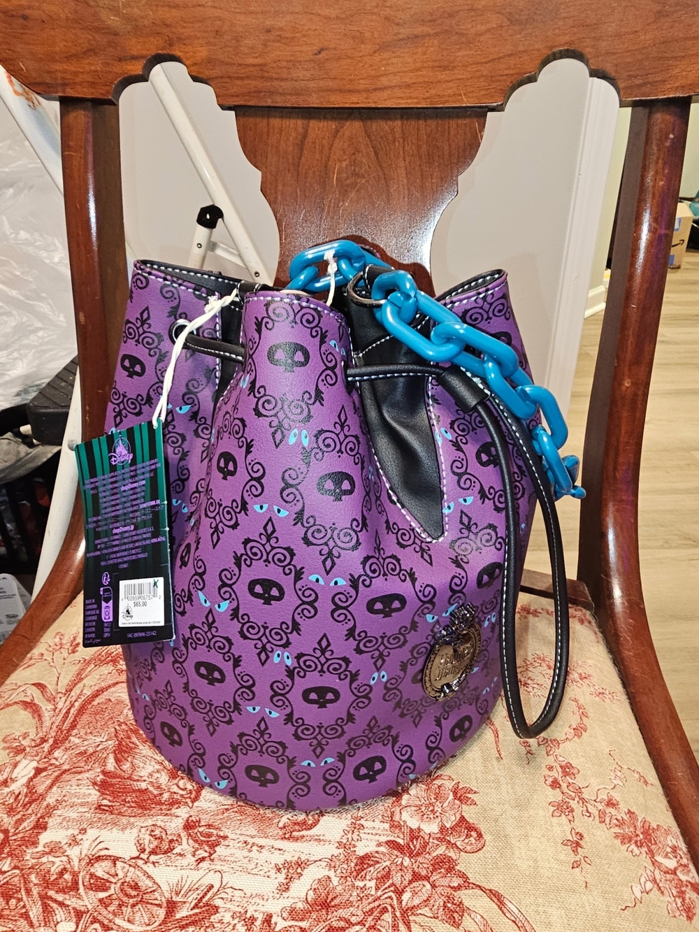 Haunted Mansion Bucket Bag with Turquoise Chain Loungefly - Picture 2 of 2